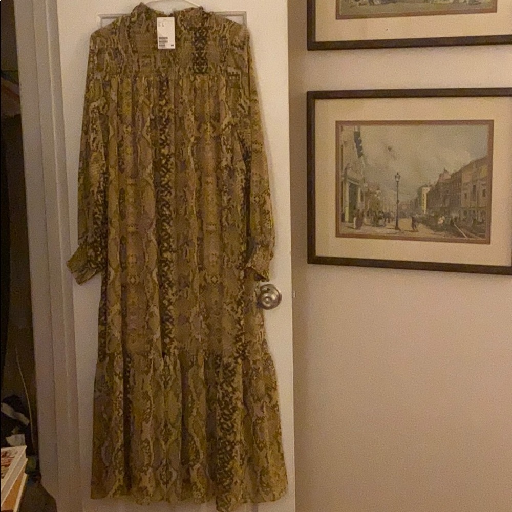 Snakeskin Maxi with smocked detailing